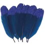 Artemio 6 plumes bleu foncé à paillettes