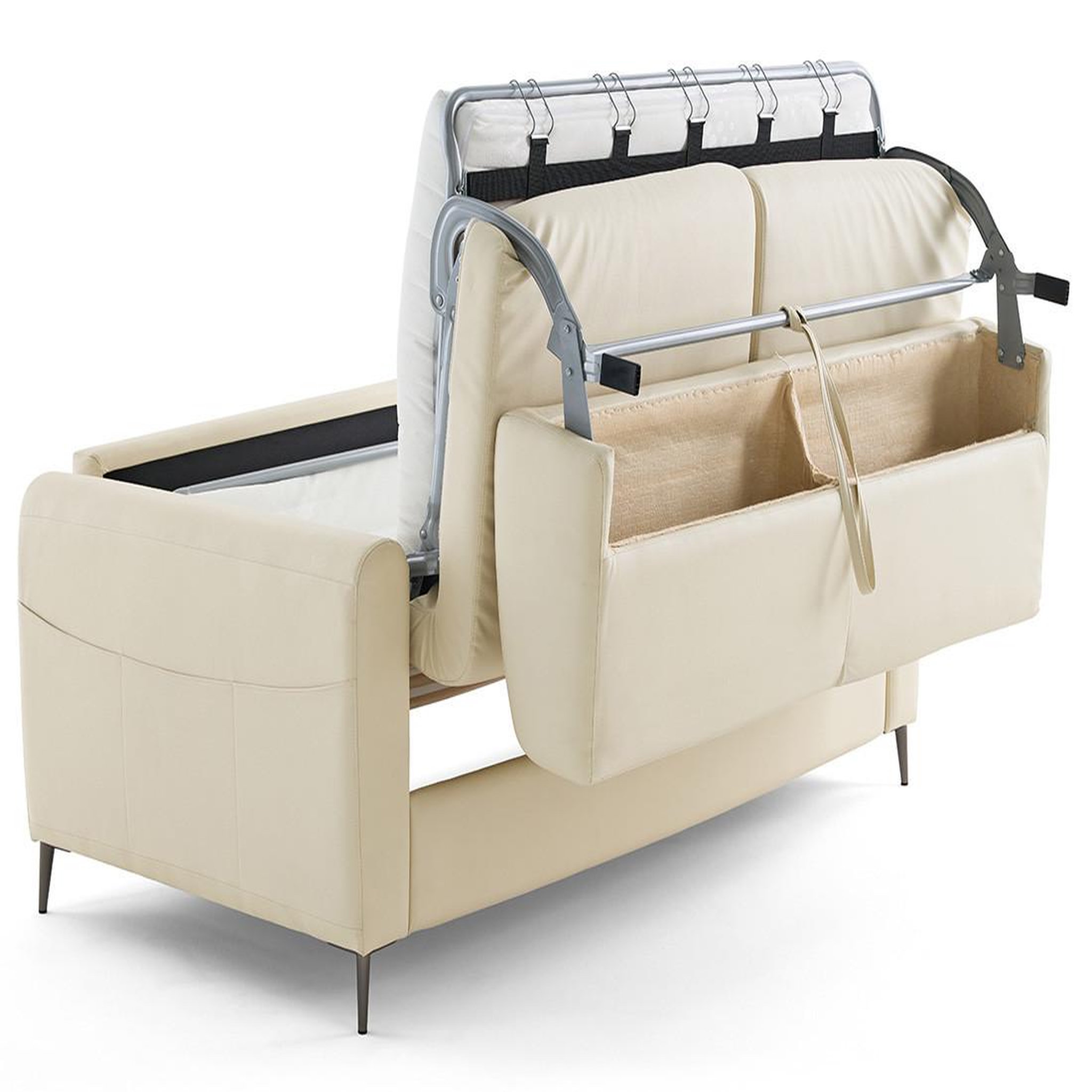 Voir la diapositive 6 : LISA DESIGN Owen - canapé 3 places convertible express couchage quotidien 140 cm matelas 12 cm en simili