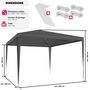 Voir la diapositive 6 : tectake Tonnelle Kara 3x3m
