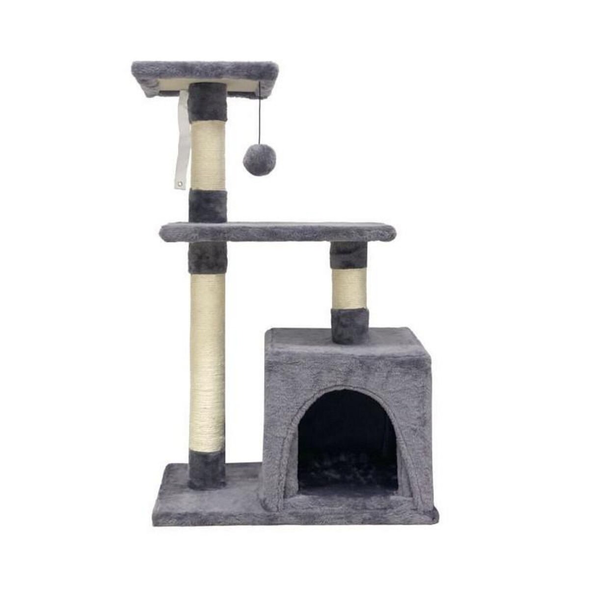 GENERIQUE POPPY Arbre a chat - 50x30x80cm - Gris