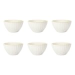 Paris Prix Lot de 6 Bols en Céramique  Vlora  14cm Beige