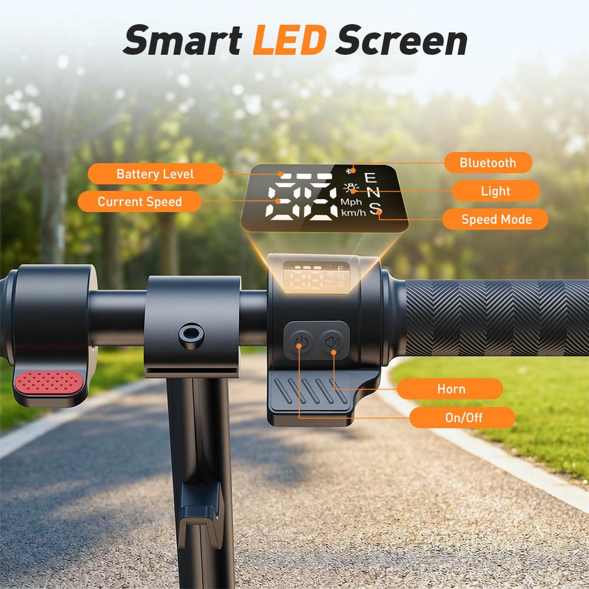 Voir la diapositive 3 : ISCOOTER Trottinette électrique enfant iscooter ik3max, pliable, hauteur réglable, bluetooth et lumières led, jusqu'à 10 km/h