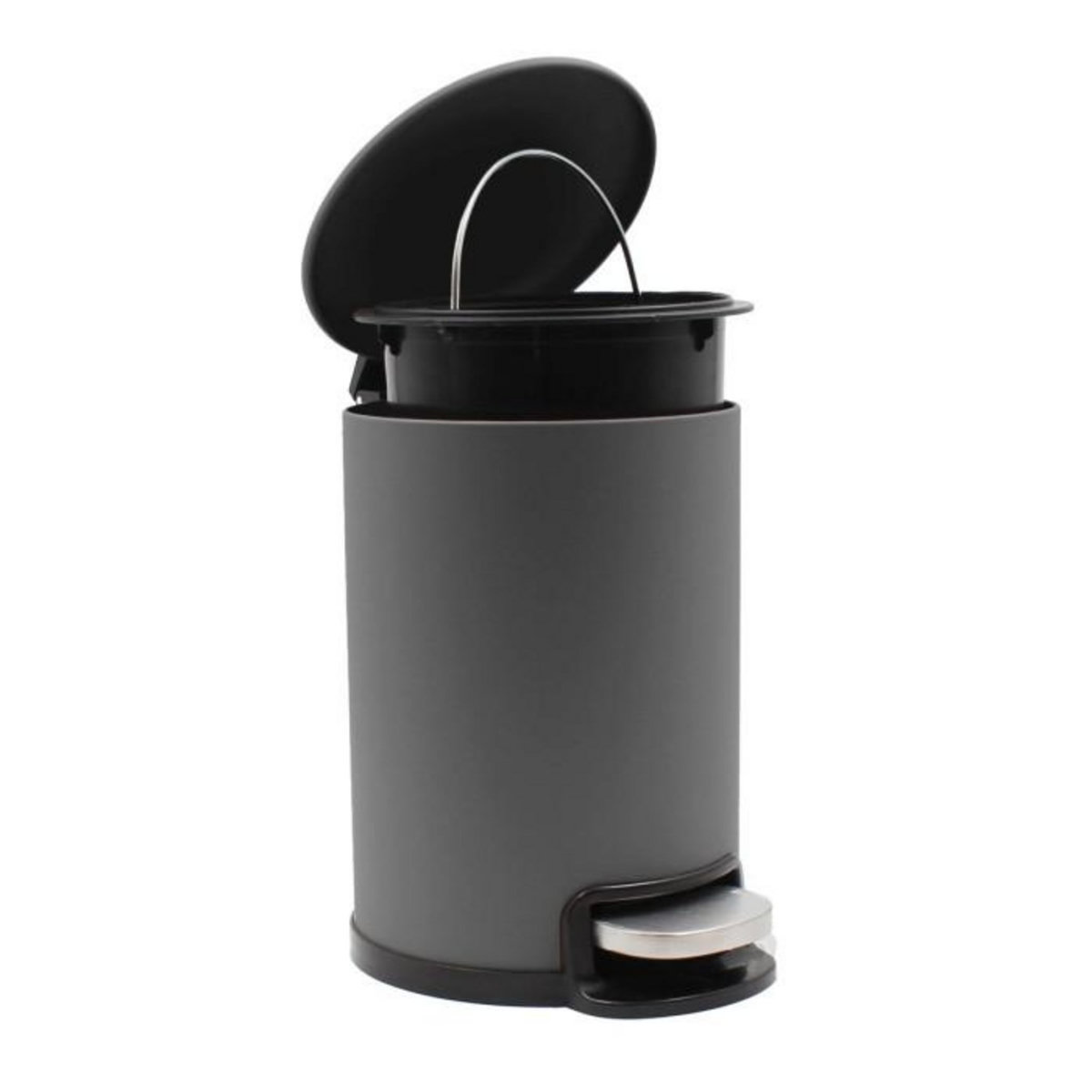 Paris Prix Poubelle de Salle de Bain en Métal  Metaline  3L Anthracite