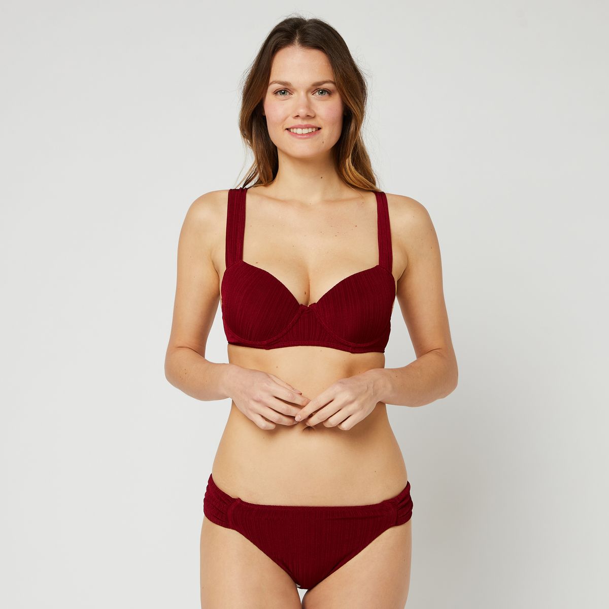 INEXTENSO Haut de maillot de bain Marron femme