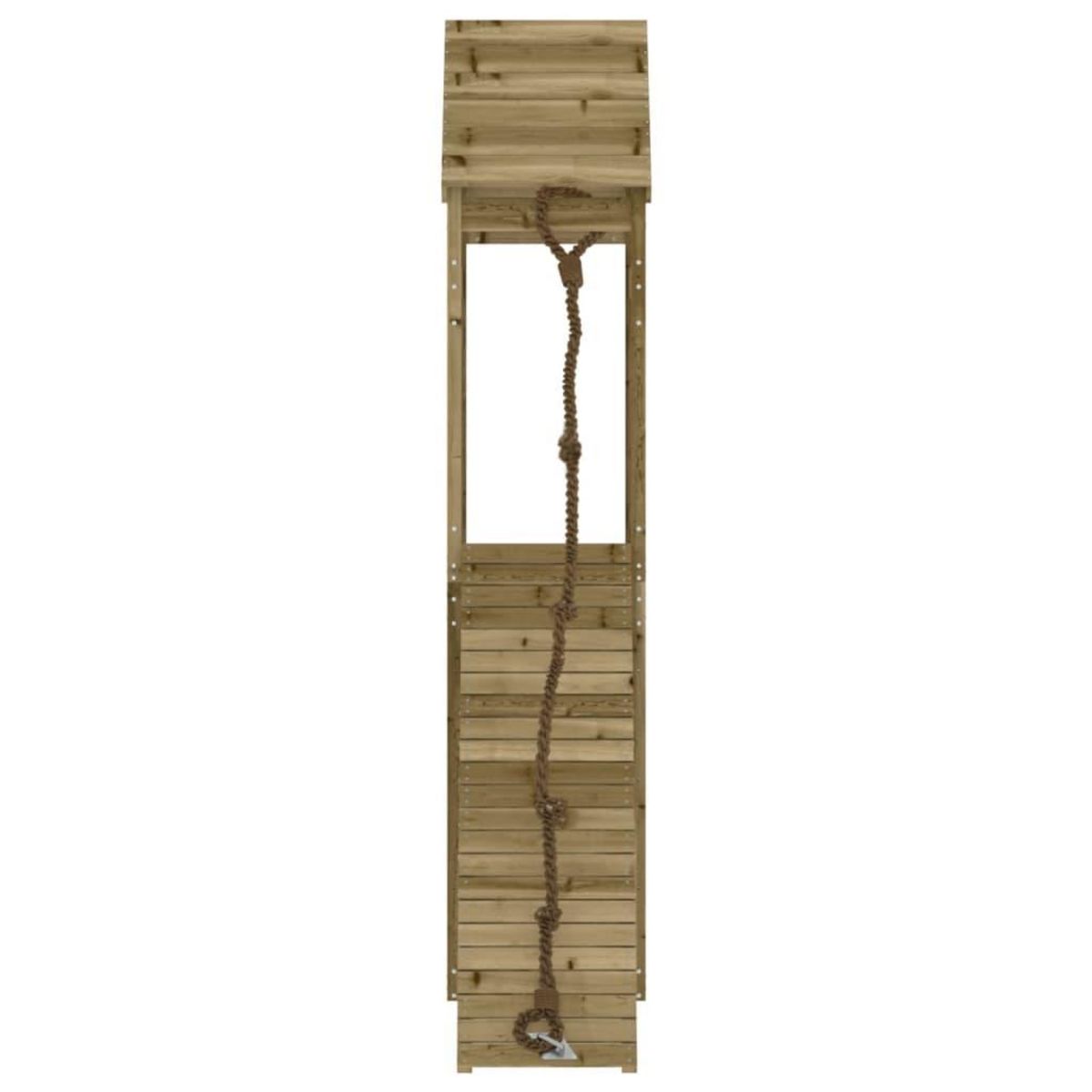 VIDAXL Maisonnette de jeu avec mur d'escalade bois de pin impregne