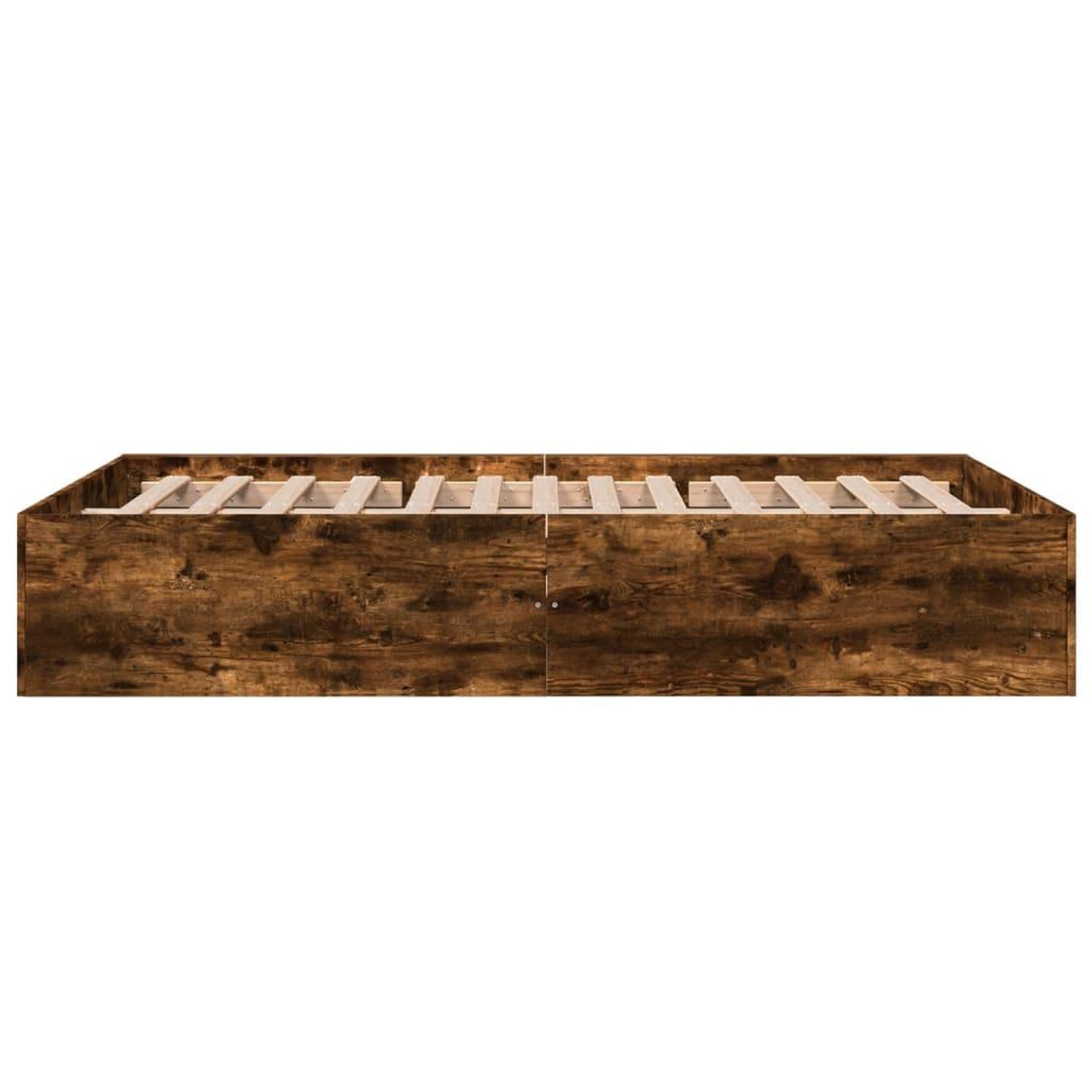 Voir la diapositive 5 : VIDAXL Cadre de lit sans matelas chene fume 120x200 cm