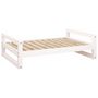 Voir la diapositive 2 : VIDAXL Lit pour chien Blanc 95,5x65,5x28 cm Bois de pin solide
