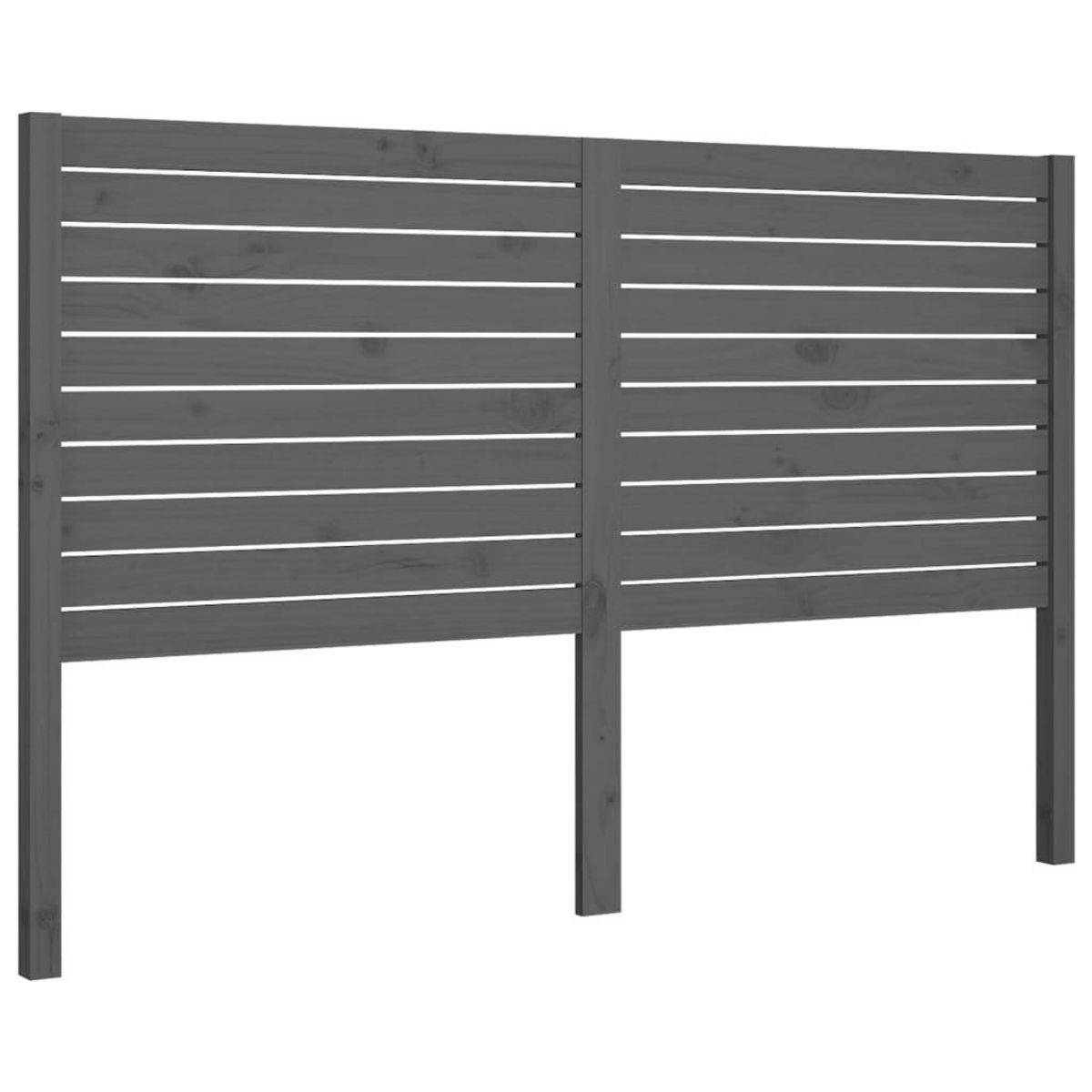 VIDAXL Tete de lit Gris 126x4x100 cm Bois massif de pin