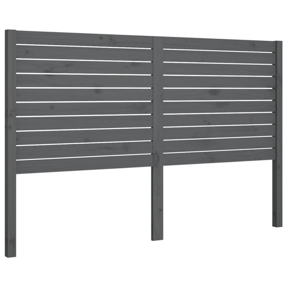 VIDAXL Tete de lit Gris 126x4x100 cm Bois massif de pin