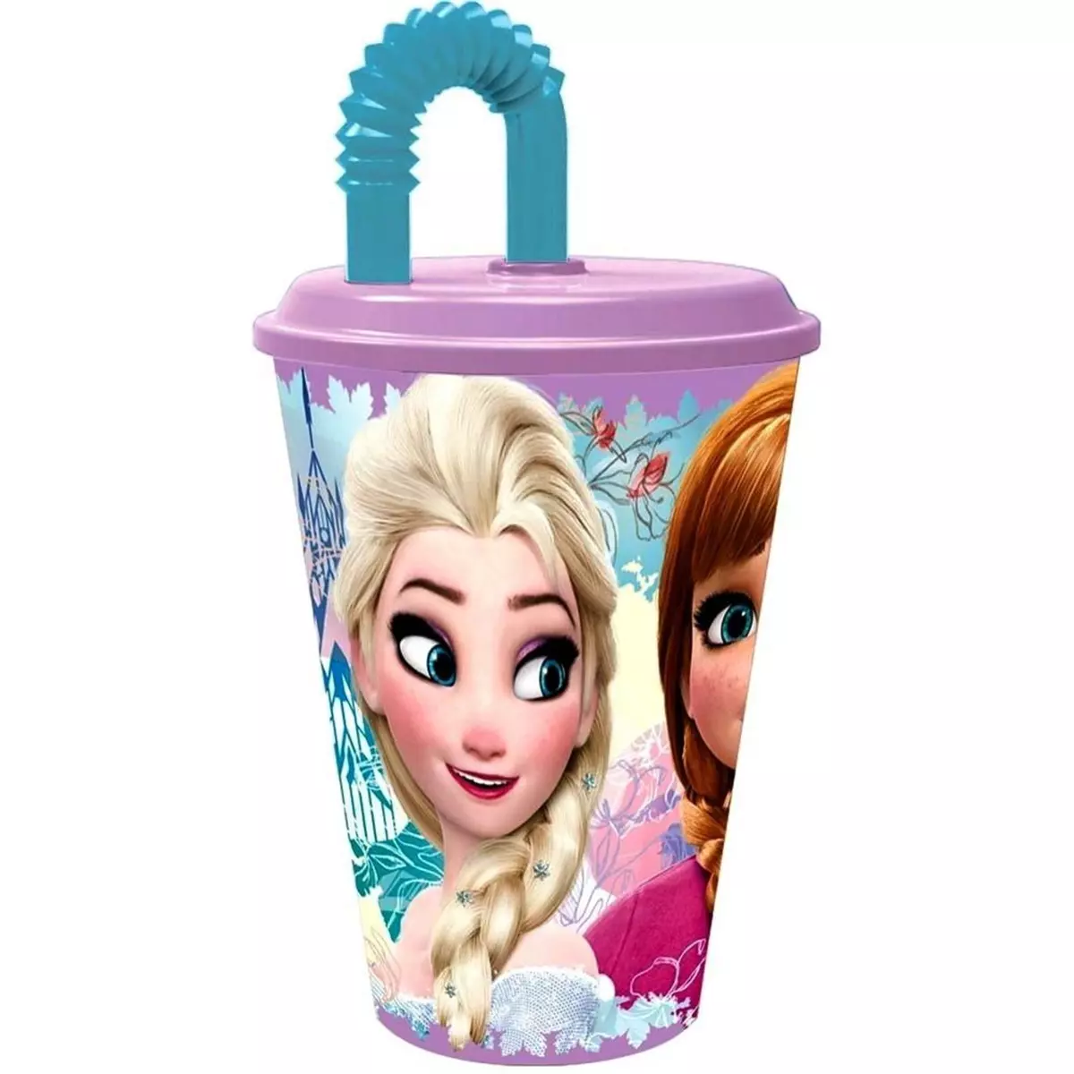 Disney La Reine des Neiges Gobelet avec paille La Reine des Neiges verre plastique reutilisable