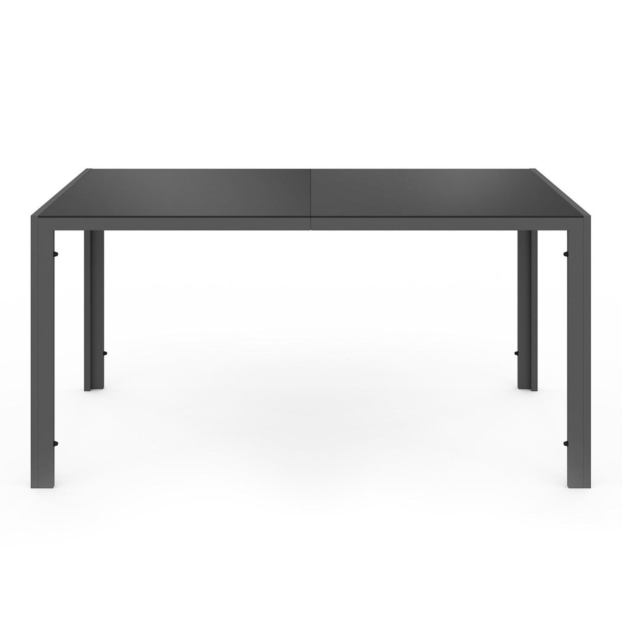 Voir la diapositive 3 : ID MARKET Salon de jardin madrid table 150 cm et 6 chaises empilables gris anthracite