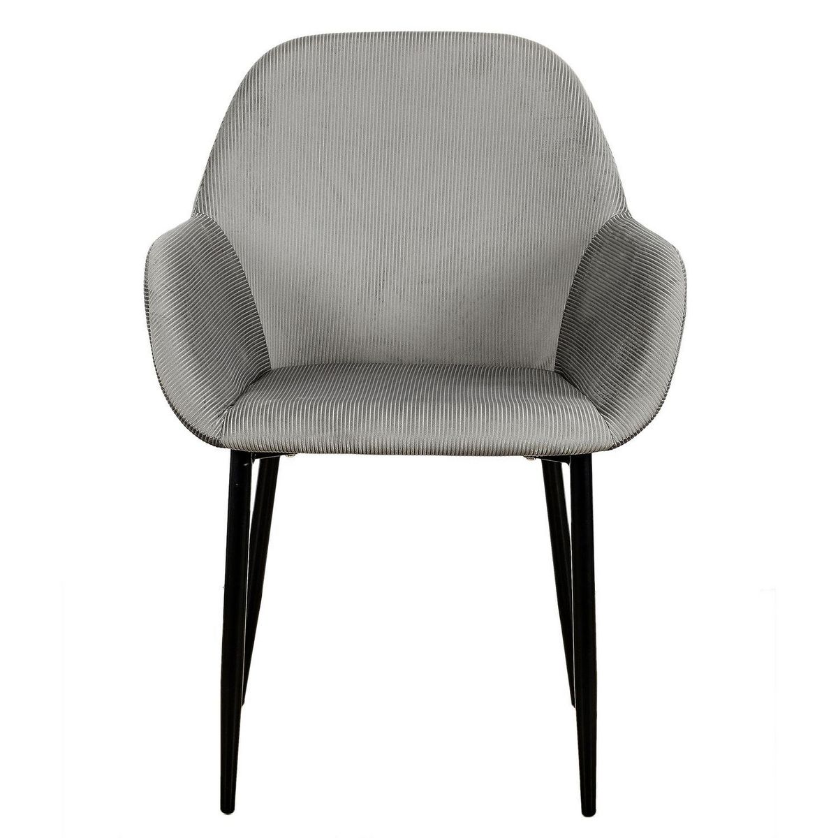 The Home Deco Factory 2 Fauteuils de table design velours Giulia