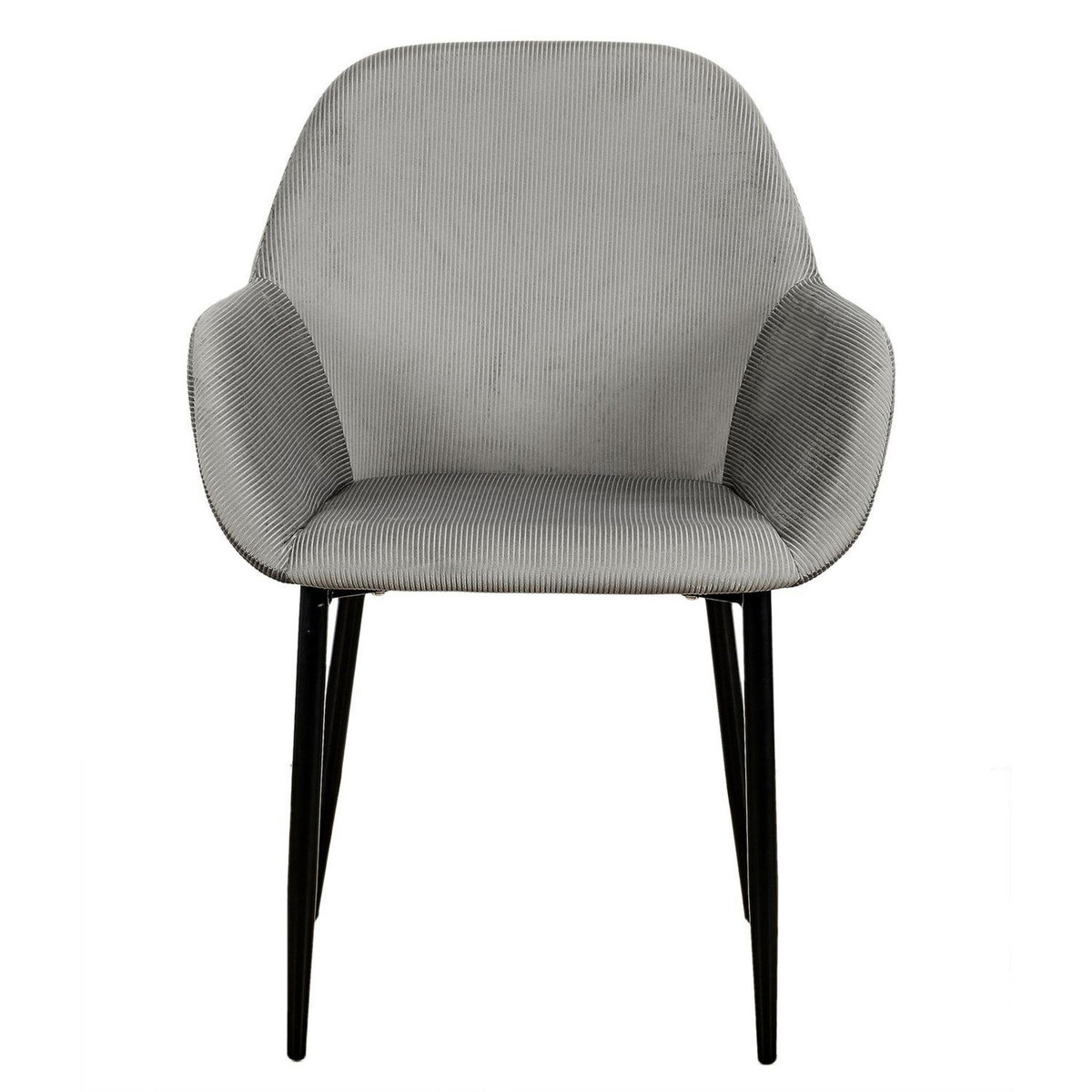 The Home Deco Factory 2 Fauteuils de table design velours Giulia