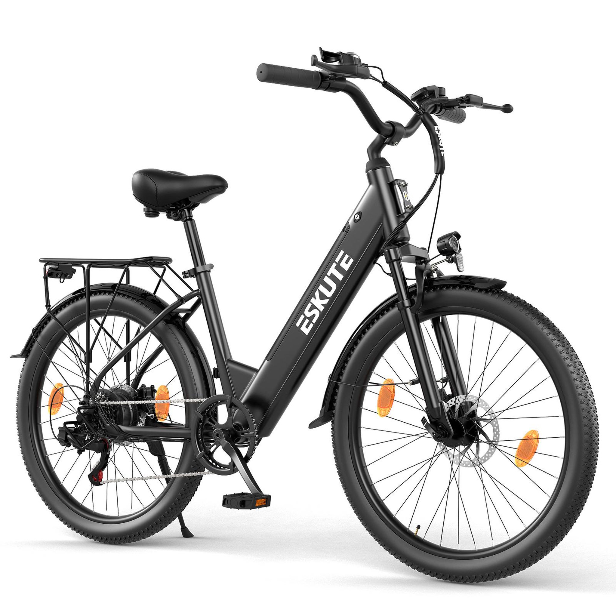 ESKUTE Vélo électrique Eskute C100 Plus. Coloris disponibles : Noir