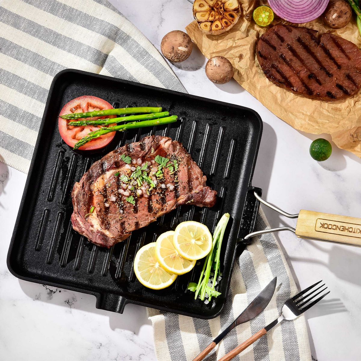 Grill induction carré 28 cm