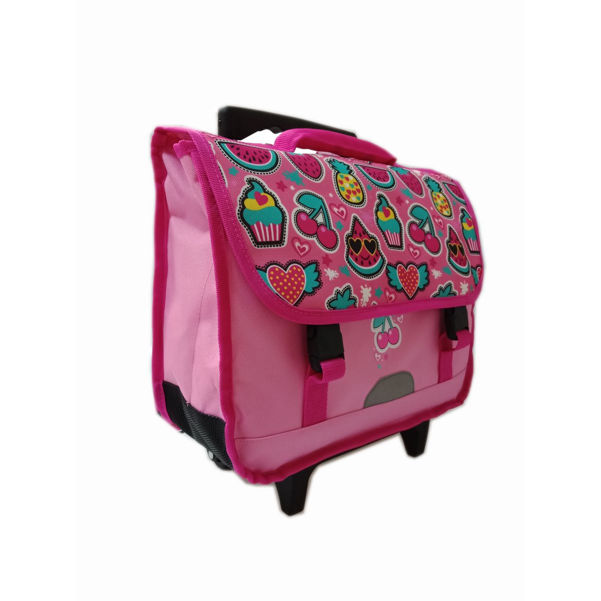  Cartable à roulettes 36,5cm fille Essential Fruits