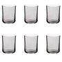 Voir la diapositive 1 : SECRET DE GOURMET Lot de 6 Verres à Eau  Origines  35cl Gris