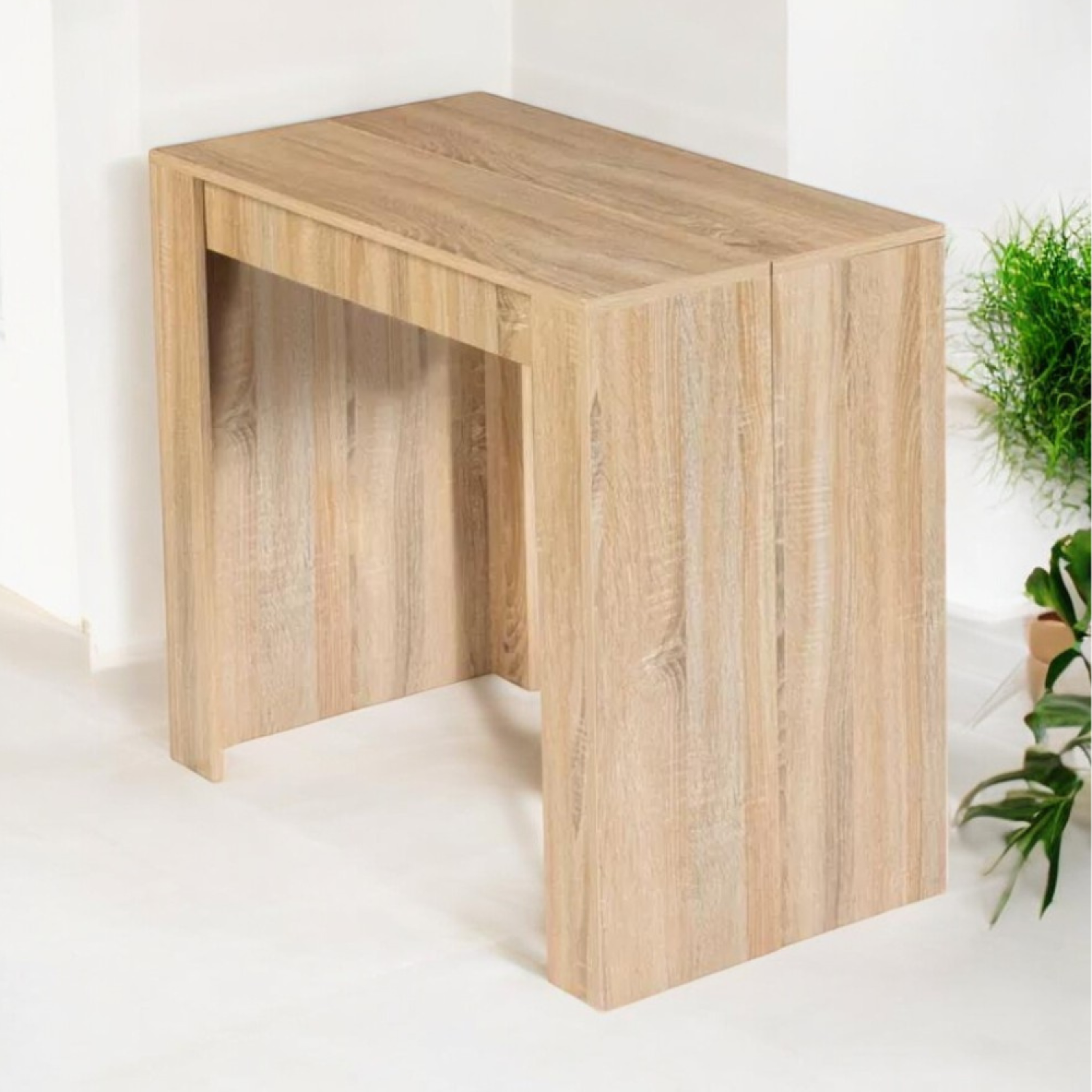 Voir la diapositive 2 : CONCEPT USINE Table console extensible en bois - 140 m belli