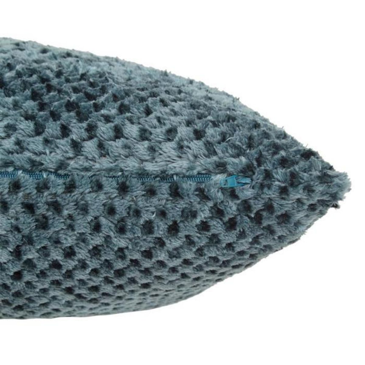 ATMOSPHERA Coussin Jacquard en Flanelle  Lyno  40x40cm Bleu