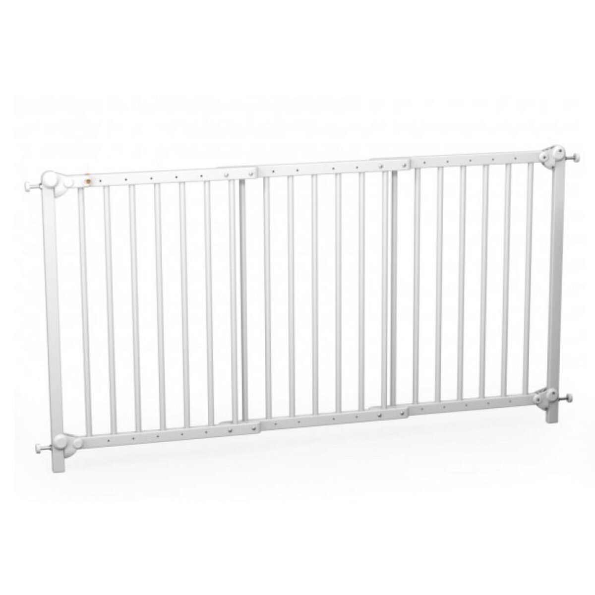 AT4 Barrière de sécurité enfant amovible et portillon - 73-110 cm - Bois  laqué - Blanc - Cdiscount Puériculture & Eveil bébé