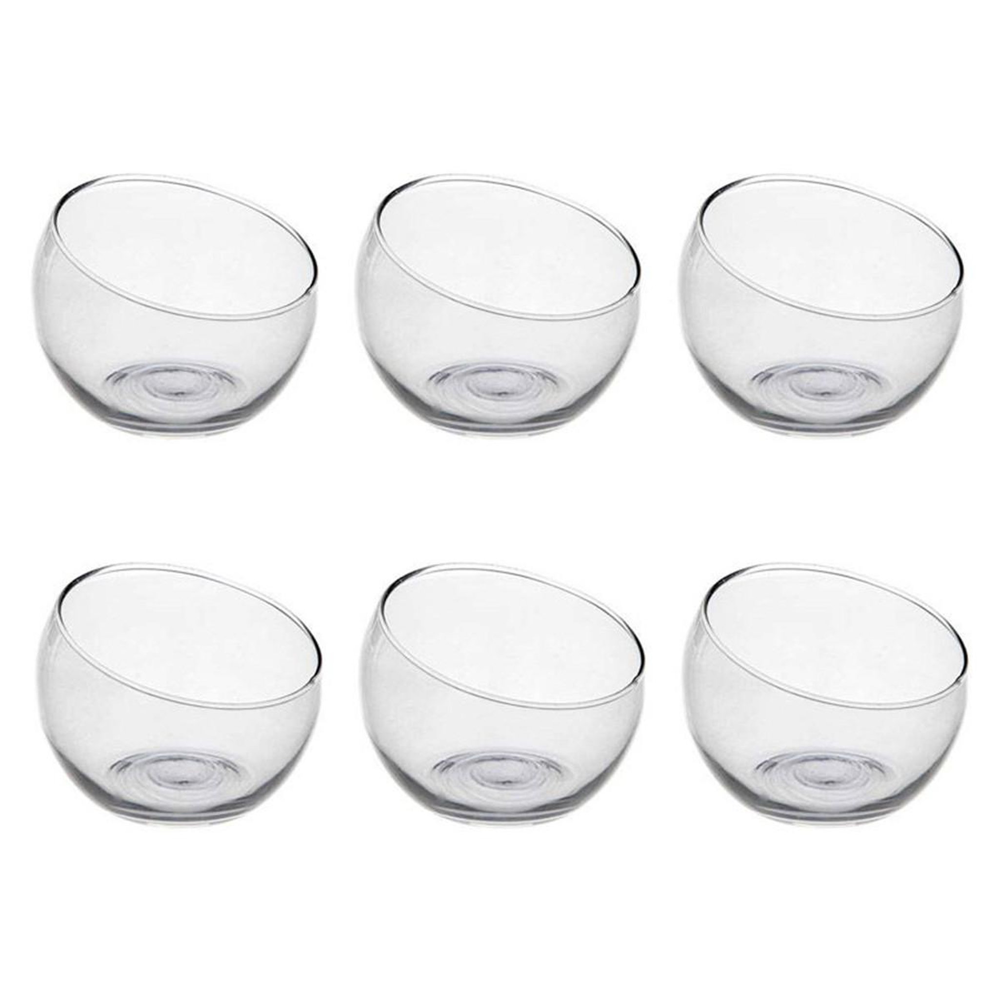 Voir la diapositive 1 : SECRET DE GOURMET Lot de 6 Verrines Rondes  Palm  10cm Gris