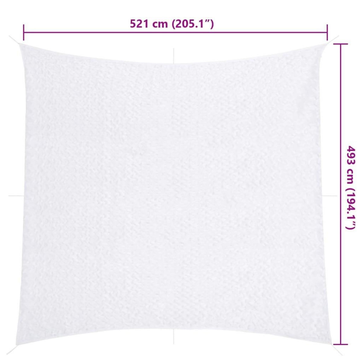 VIDAXL Filet de camouflage avec sac de rangement 521x493 cm blanc