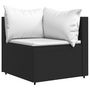 Voir la diapositive 3 : VIDAXL Canapes d'angle de jardin et coussins 2pcs Noir Resine tressee