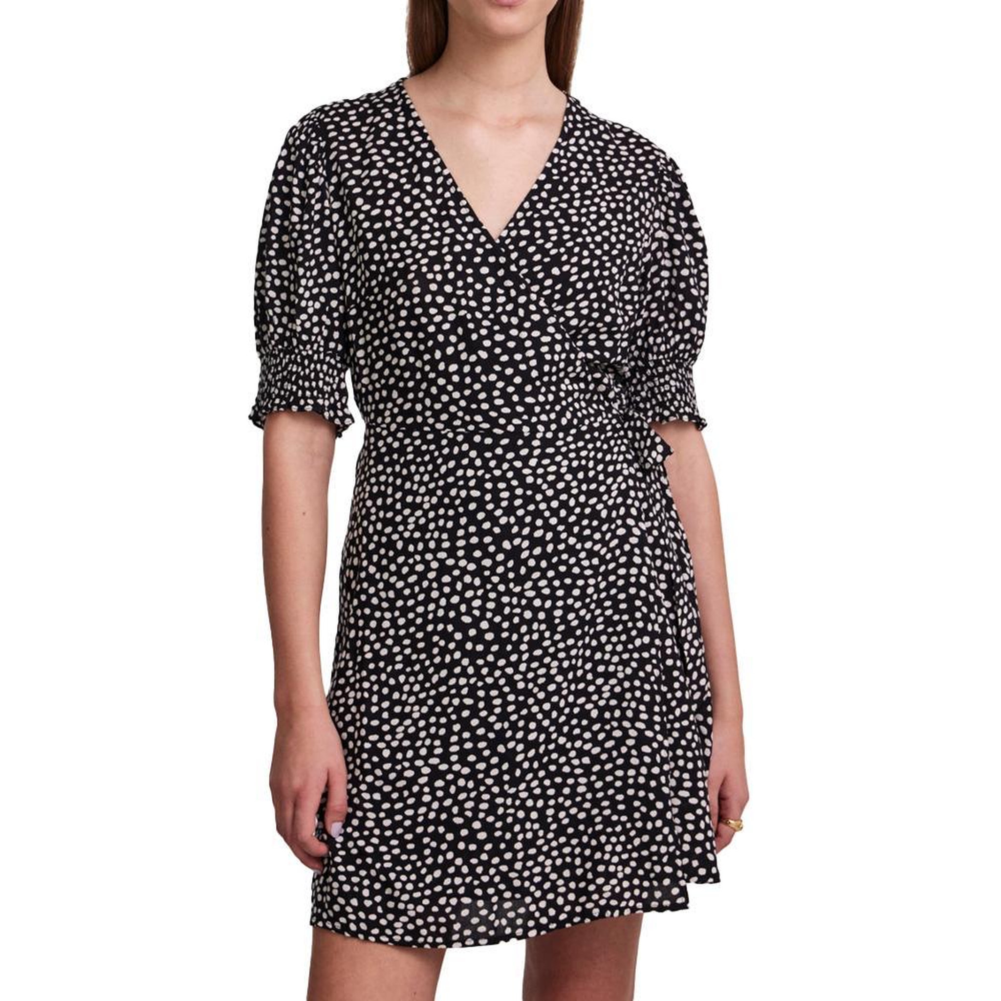 Pieces Robe Noire à Motifs Femme Pieces Tala. Coloris disponibles : Noir