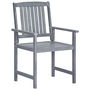 Voir la diapositive 3 : VIDAXL Chaises de jardin et coussins lot de 4 Gris Bois acacia massif