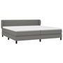 Voir la diapositive 3 : VIDAXL Sommier a lattes de lit avec matelas Gris fonce 200x200cm Tissu