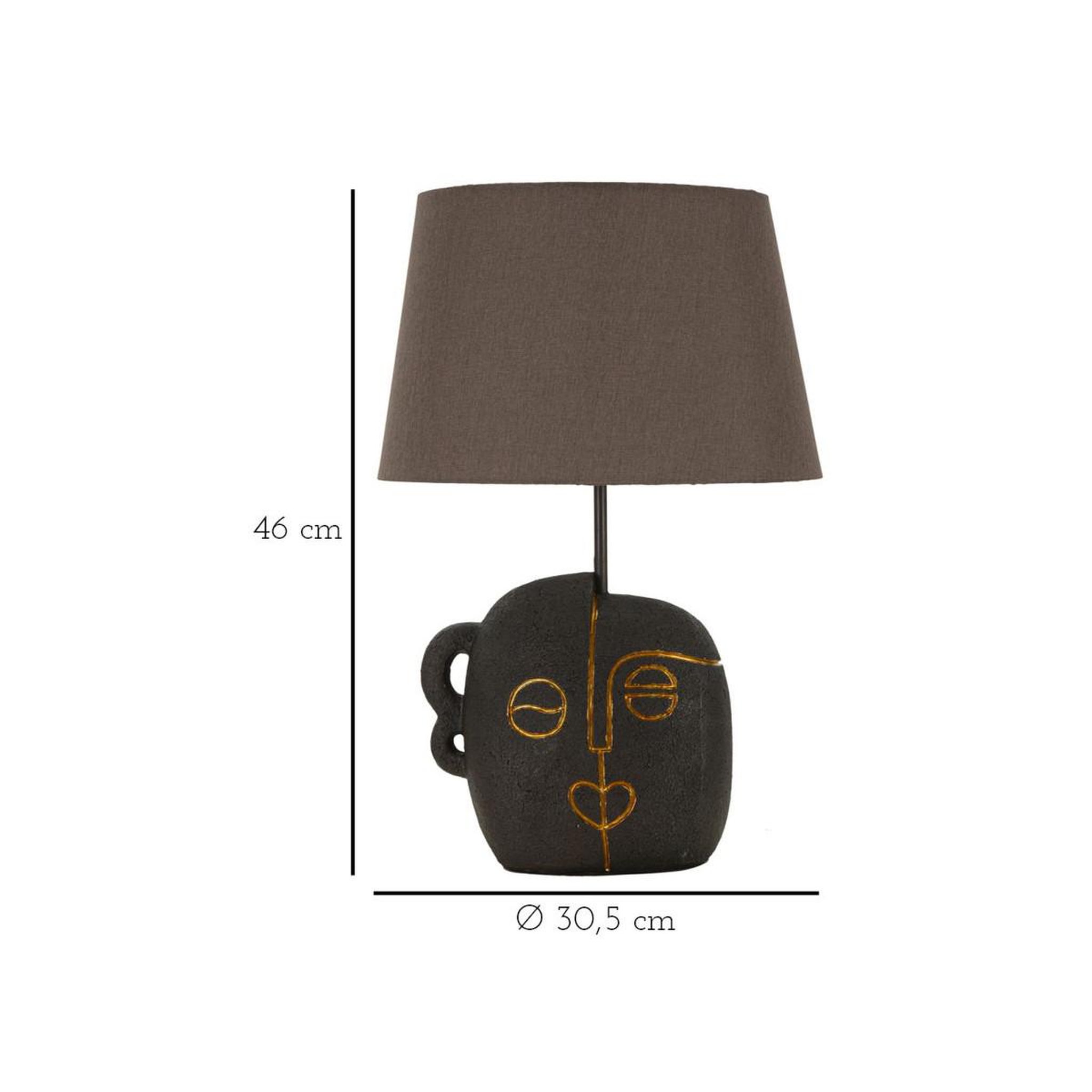 Voir la diapositive 6 : Paris Prix Lampe à poser en résine  tribal  46cm marron