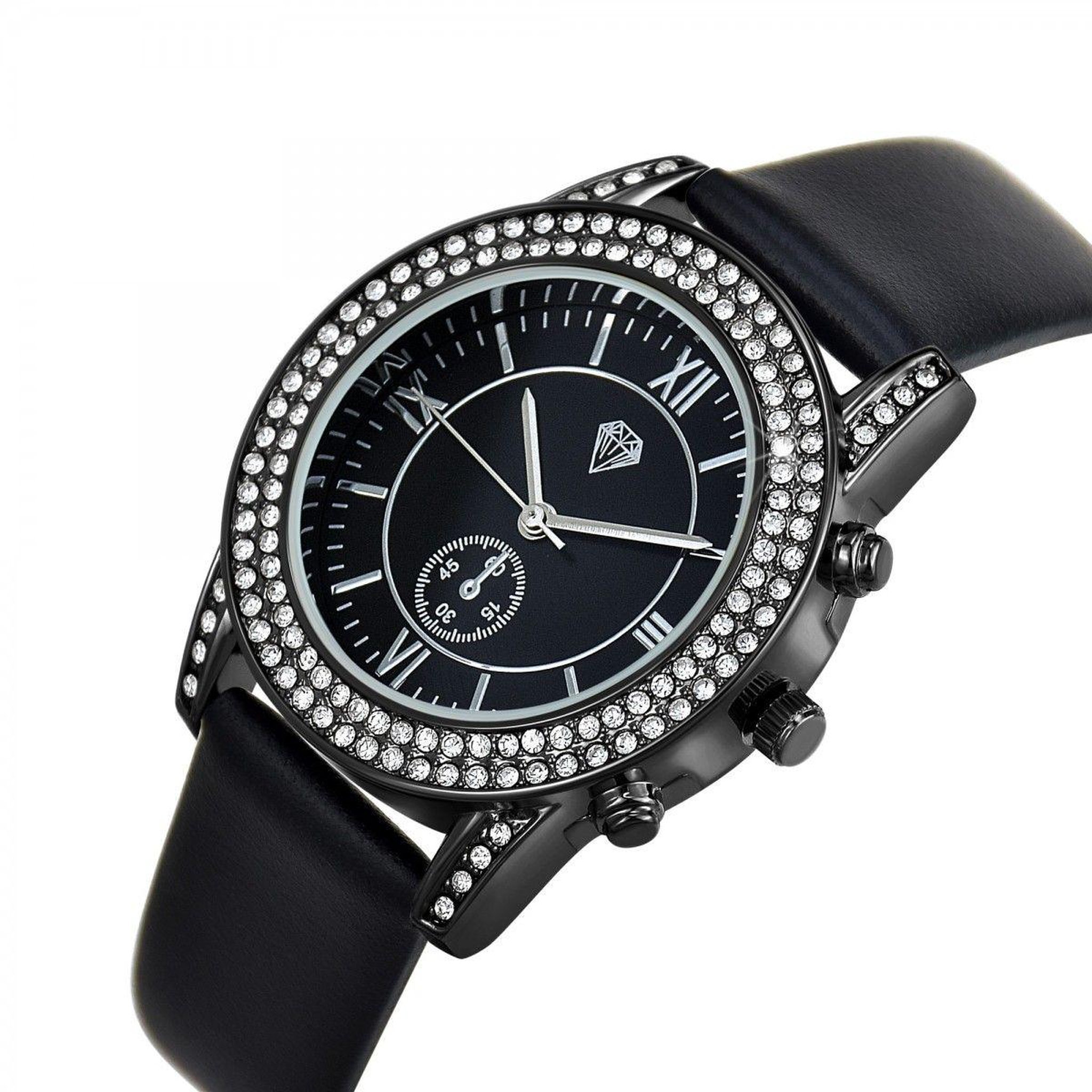 Voir la diapositive 3 : SC CRYSTAL Montre Elyssa élégante ornée de Cristaux scintillants par SC Crystal