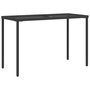 Voir la diapositive 2 : VIDAXL Table de jardin dessus en verre noir 115x54x74cm resine tressee