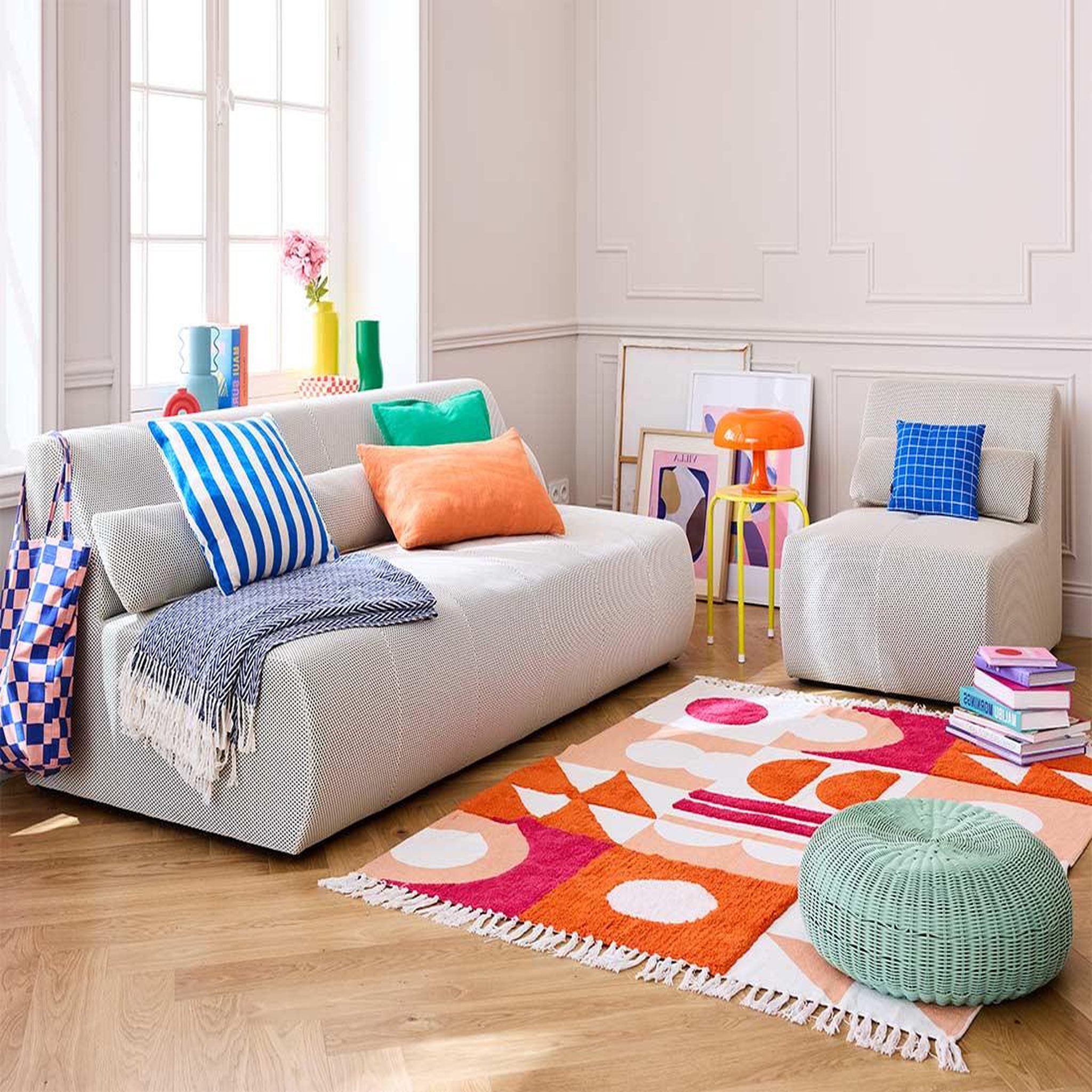 LISA DESIGN Onyx - fauteuil sans accoudoirs - en tissu mailles 3d. Coloris disponibles : Orange, Vert