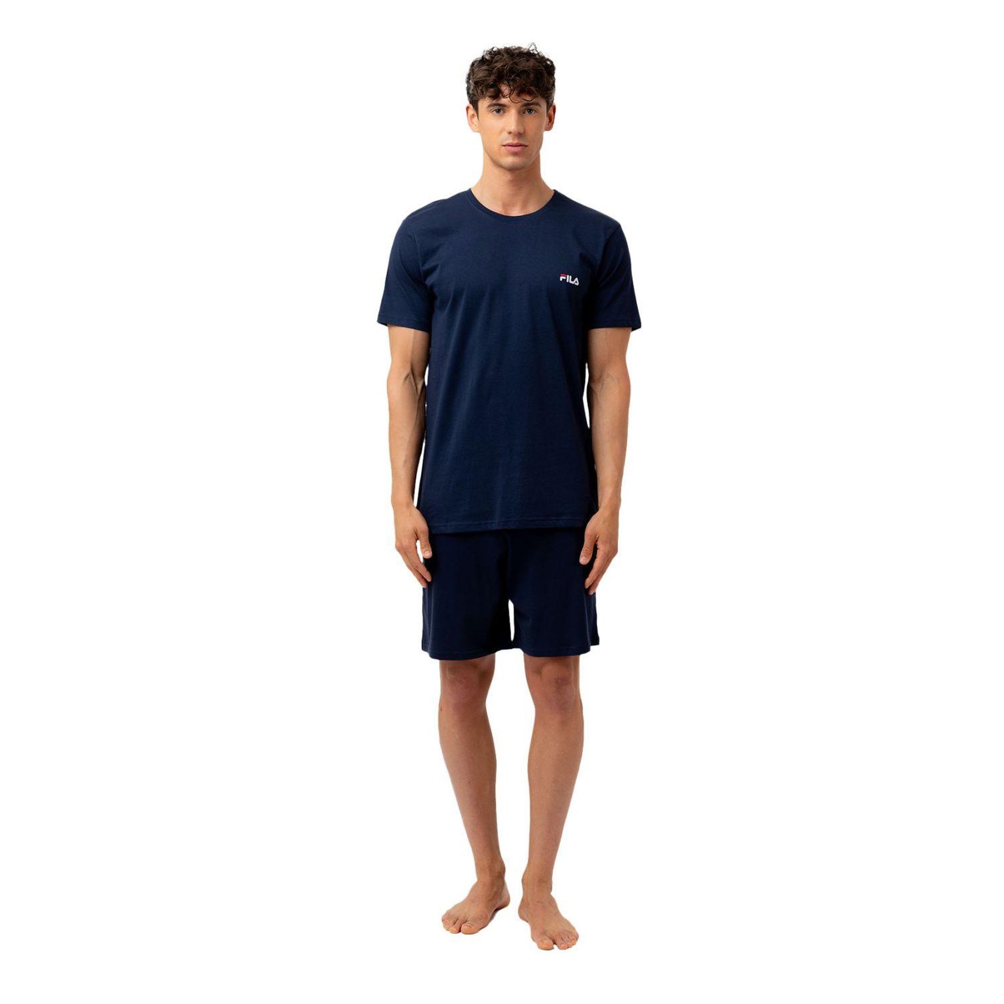 Voir la diapositive 4 : FILA Ensemble pyjama court homme en coton jersey fps1194