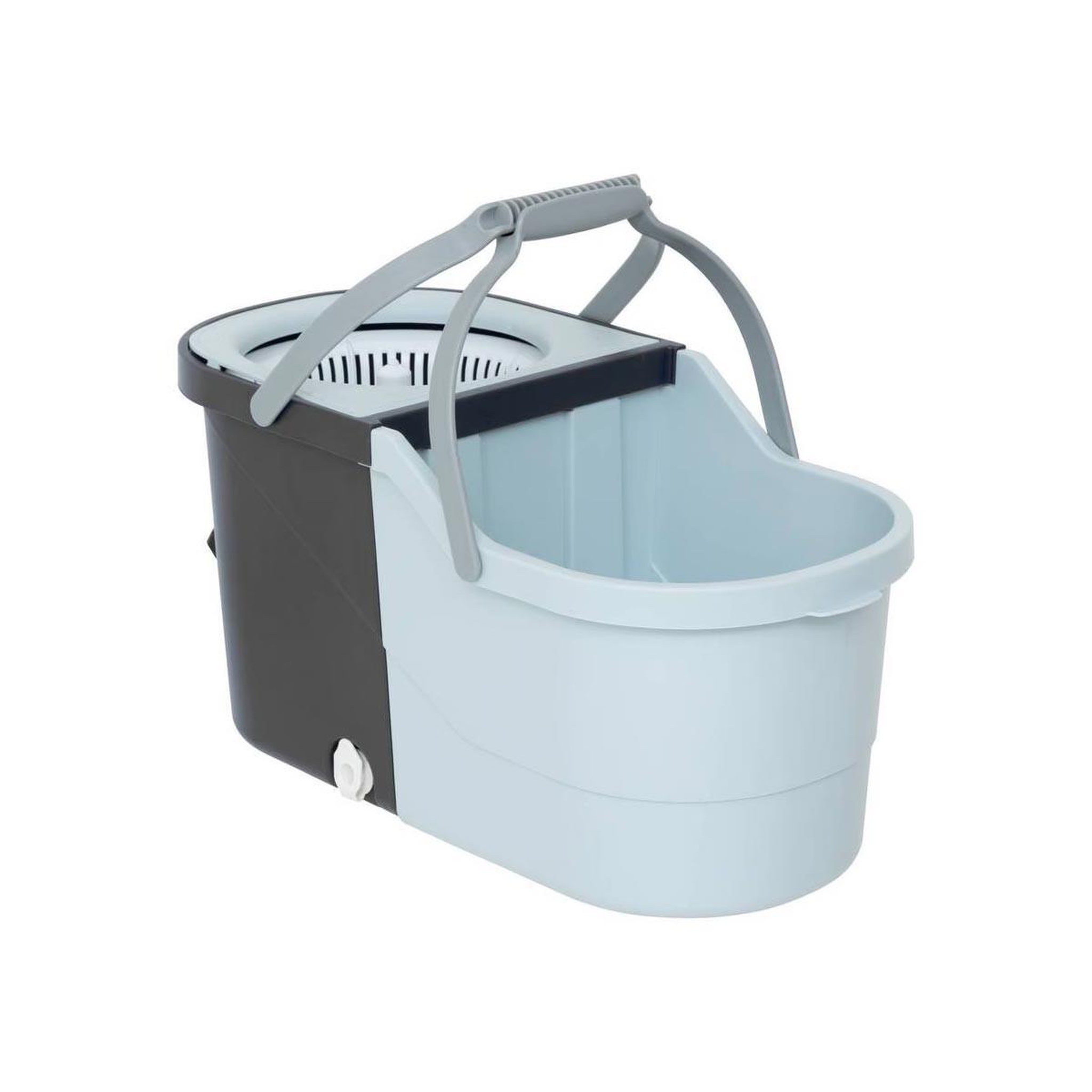 Voir la diapositive 2 : FIVE Seau essoreur & balai  stepa  8,2l bleu