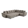 Voir la diapositive 3 : BEST MOBILIER Henry - canapé panoramique convertible - avec coffre - en velours côtelé - 7 places