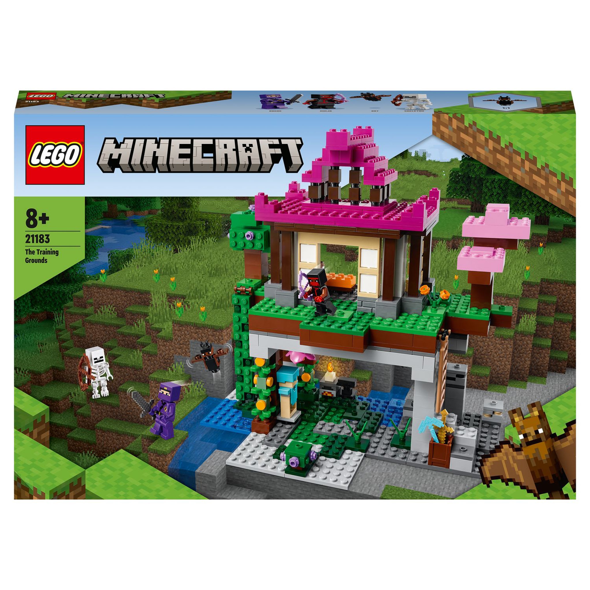 LEGO Minecraft 21183 - Le Camp d&rsquo;Entraînement, Jouet Maison, Cadeau Noël Garcons, Filles 8 Ans