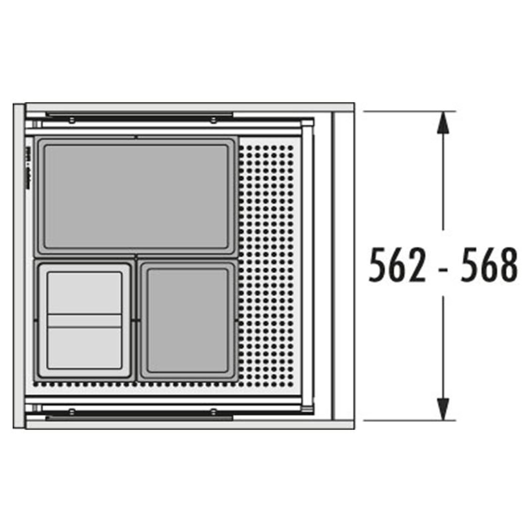Voir la diapositive 5 : HAILO Poubelle de cuisine encastrable as allegro s220 14l + 2x6,5l hailo