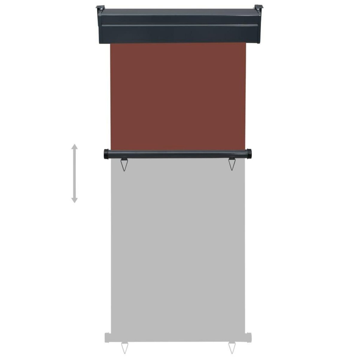 VIDAXL Auvent lateral de balcon 85x250 cm Marron