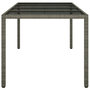 Voir la diapositive 4 : VIDAXL Table de jardin Gris 190x90x75 cm Verre trempé résine tressée