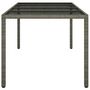 Voir la diapositive 4 : VIDAXL Table de jardin Gris 190x90x75 cm Verre trempé résine tressée