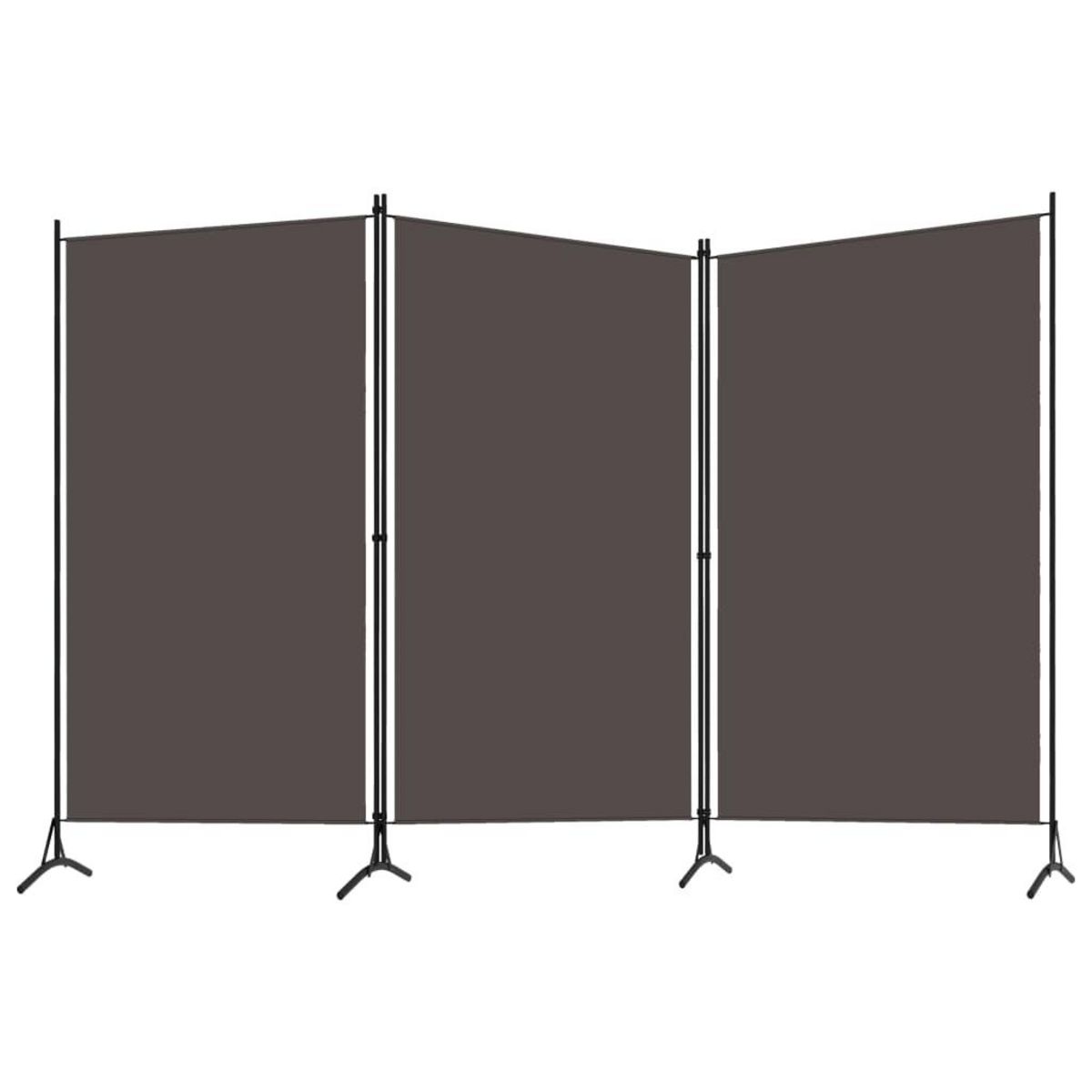 VIDAXL Cloison de separation 3 panneaux Anthracite 260x180 cm