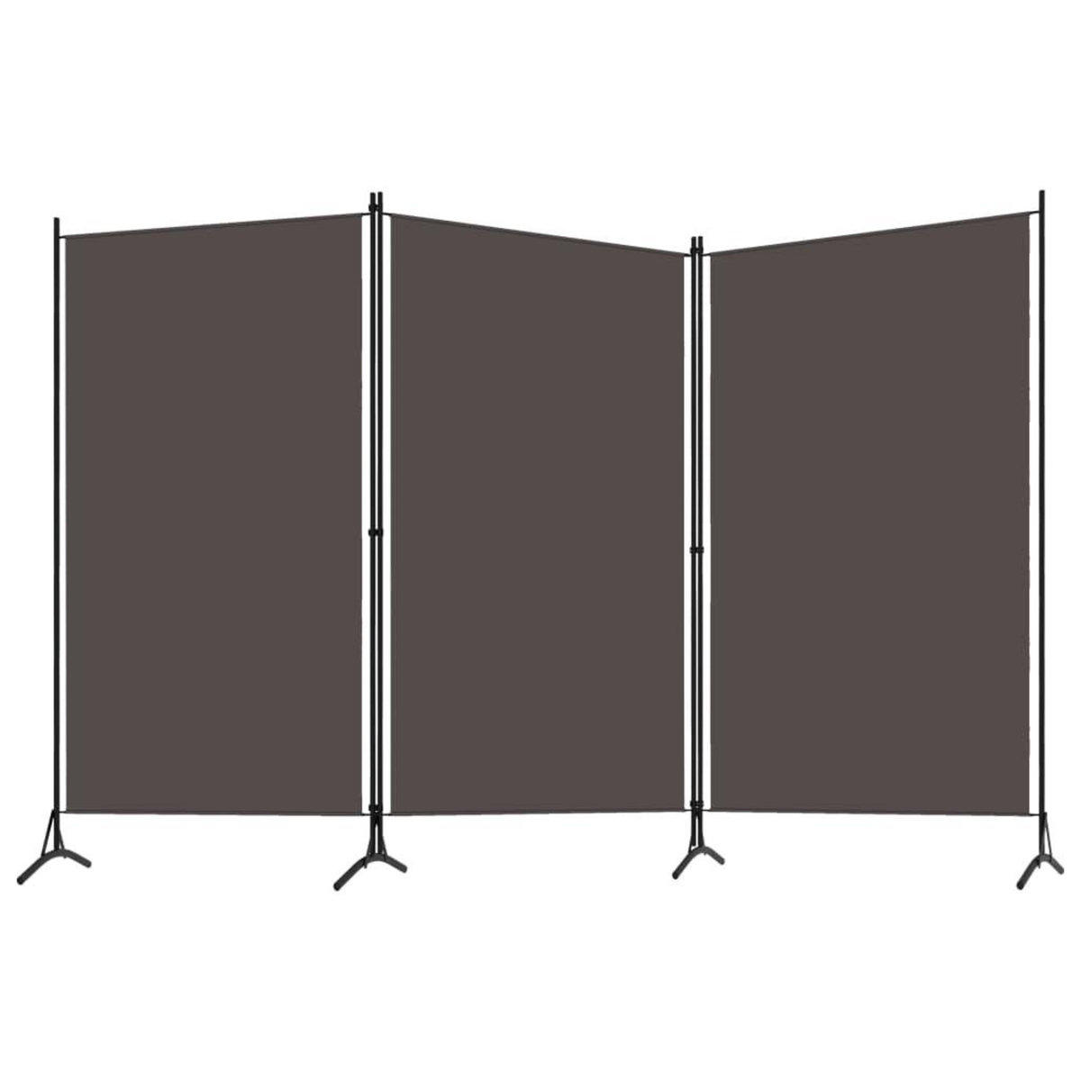VIDAXL Cloison de separation 3 panneaux Anthracite 260x180 cm