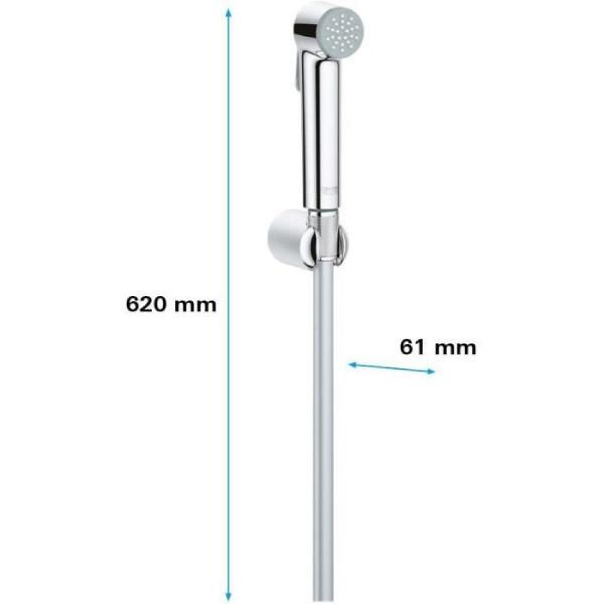 Voir la diapositive 4 : Grohe Ensemble de douche 1 jet avec support mural grohe vitalio trigger spray 30 chromé