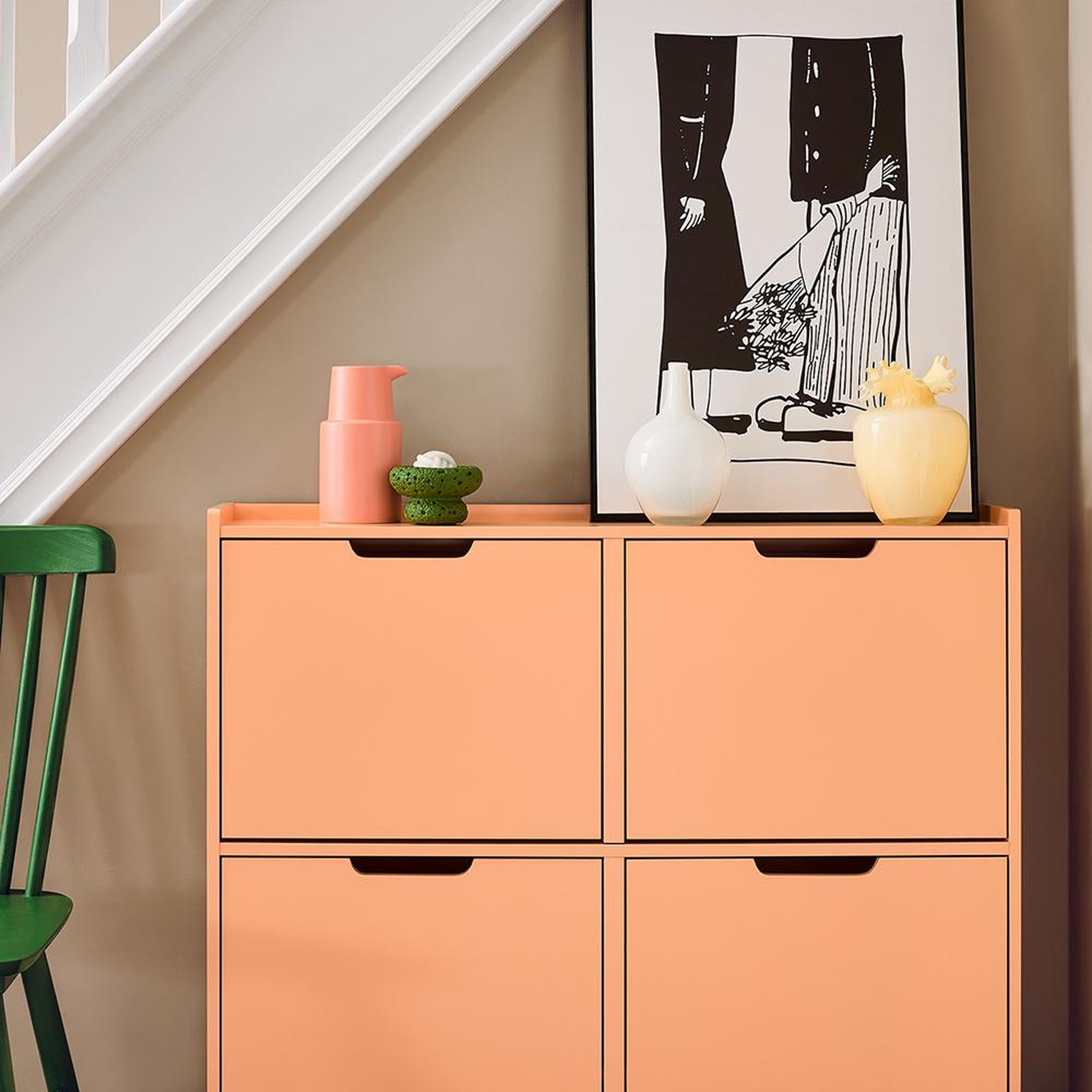 Voir la diapositive 6 : SOBUY SoBuy - Meuble À Chaussures 4 portes - Minimaliste - FSR100