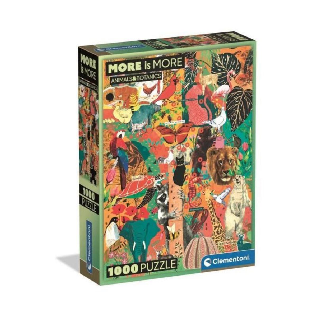 CLEMENTONI CLEMENTONI - Compact 1000 pieces - More is more - Animals & Botanics