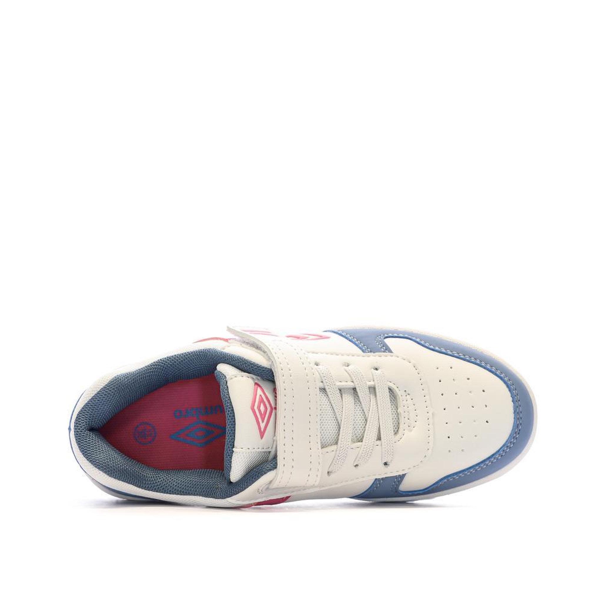 Voir la diapositive 4 : UMBRO Baskets Blanches/Bleu/Rose Fille Umbro Ovida
