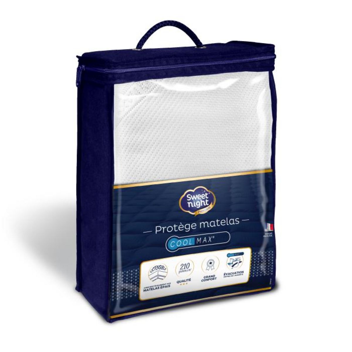 Sweetnight Protège matelas prenium COOLMAX - Evacuation rapide de l'humidité QUALITE HOTELLERIE DE LUXE