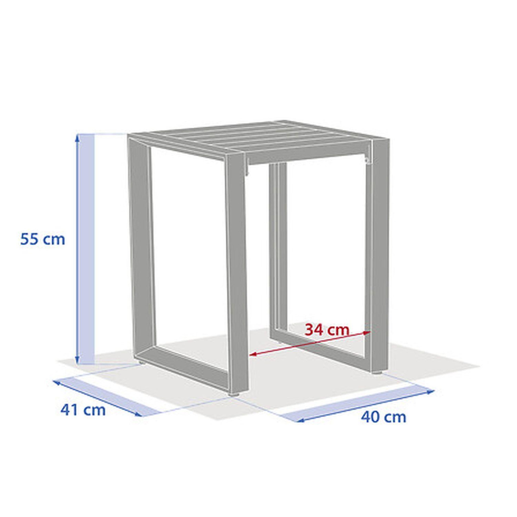 Voir la diapositive 2 : HESPERIDE Table de jardin d'appoint carrée en aluminium evasion - avoine